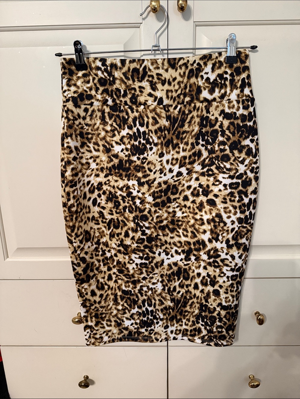 Thalia Sodi Leopard Print Pencil Skirt - Brown, Black, Cream